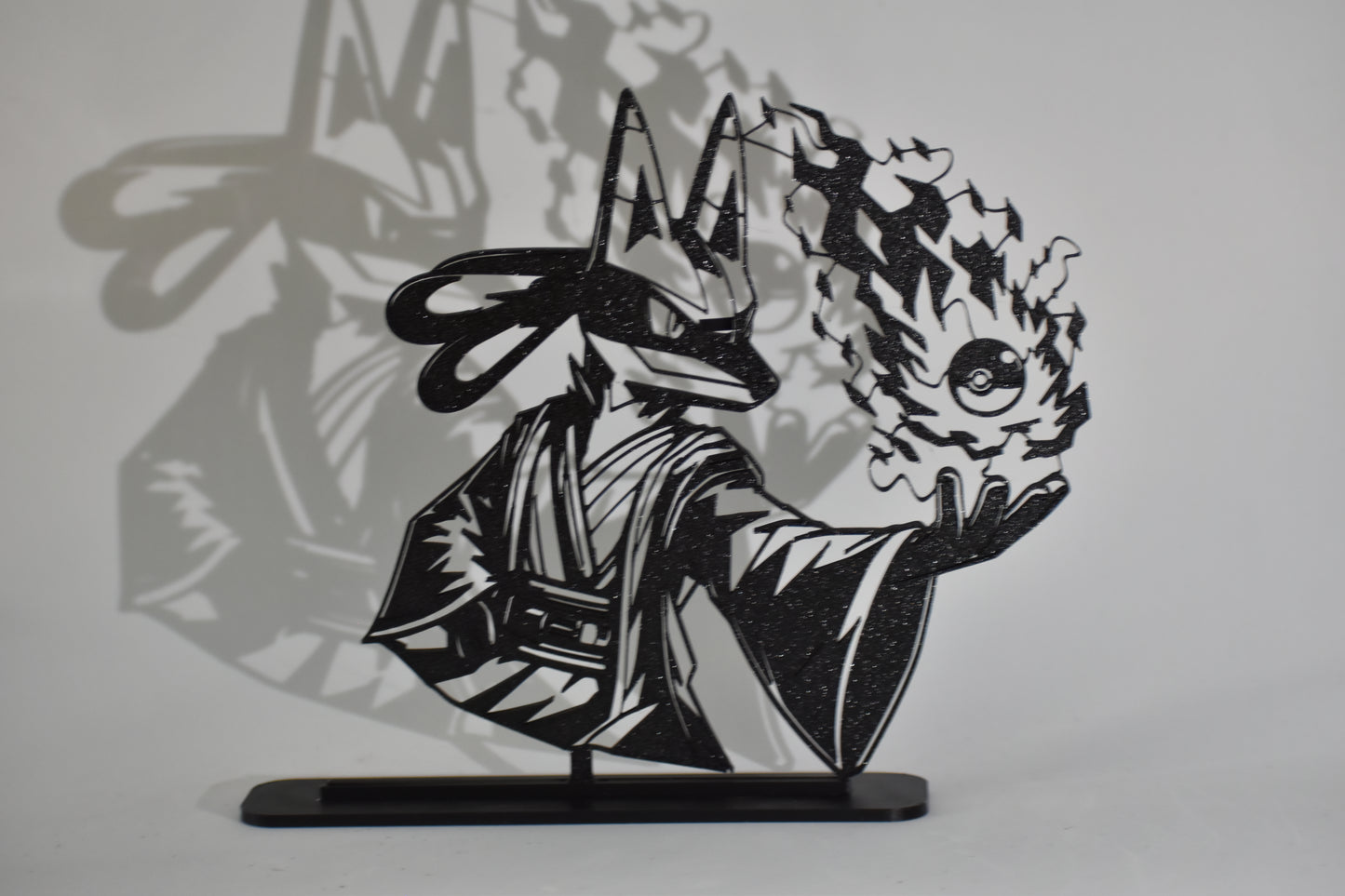 Figura Decorativa Pokémon x Star Wars - Diseño Art Line  | Modelo: Lucario Jedi