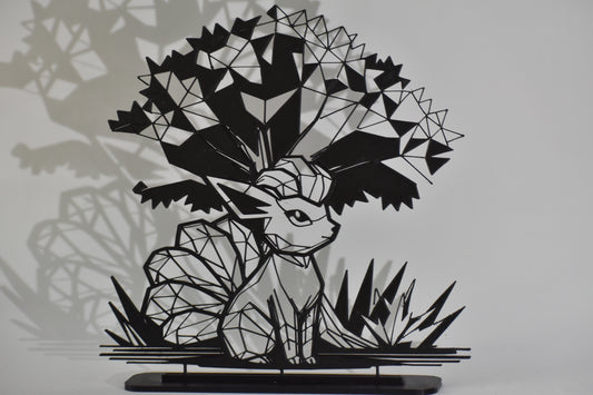 Figura Decorativa Pokémon - Diseño Art Line  | Modelo: Vulpix tree version