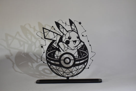 Figura Decorativa Pokemon - Diseño Art Line | Modelo: Pikachu