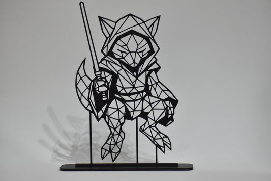Figura Decorativa Pokémon x Star Wars - Diseño Art Line  | Modelo: Abra Jedi